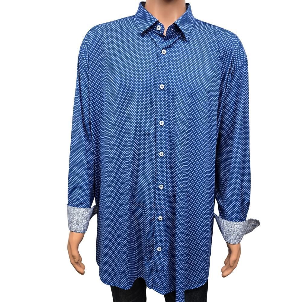 Bugatchi Blue Microdot Button-Down Shirt